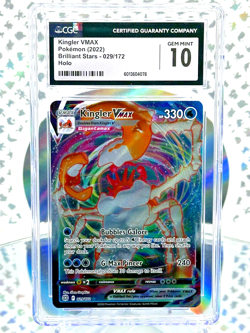 CGC 10 Kingler VMAX 029/172 Brilliant Stars Full Art Double Rare Pokemon Card - Image 1