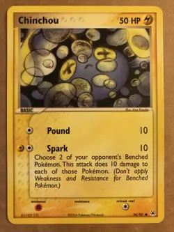 Chinchou 56/101 Common | EX Hidden Legends | Pokemon Card COMBINE SHIPPING - Image 1