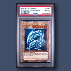 Blue-Eyes White Dragon - PSA 8 - Quarter Century Secret Rare MP24 Yugioh Card - Image 1