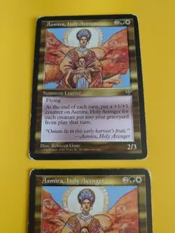 Asmira, Holy Avenger x2 Legend HP as pics Mirage. Old Vintage. MTG 2 cards - Image 4