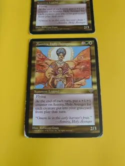 Asmira, Holy Avenger x2 Legend HP as pics Mirage. Old Vintage. MTG 2 cards - Image 5