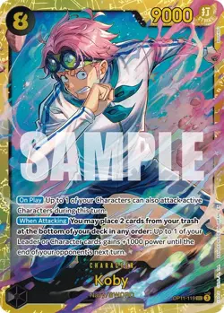 Koby OP11-119 SEC A Fist of Divine Speed - ONE PIECE Card Game English Mint - Image 1