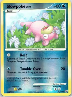 SLOWPOKE 82/106 Diamond & Pearl Great Encounters Reverse Holo - Pokemon Card - Image 1