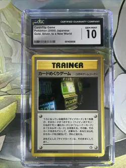 Card-Flip Game Pokemon (2000) Japanese Gold, Silver, to a New World - CGC 10 GEM - Image 1