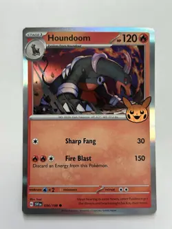 Houndoom Trick or Trade Booster 2023 Holo Card 034/198 - Image 1