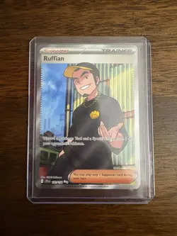 Pokemon TCG Ruffian Full Art Trainer Journey Together Ultra Rare Card 181/159 - Image 1