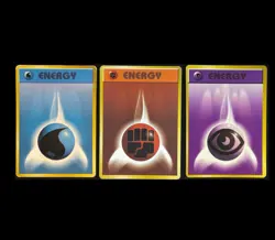 Pokemon Card 1996 Japanese Water Energy Darkness Energy Fighting Energy - Image 1