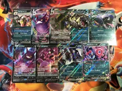 Pokemon Card Bulk Lot EX/MEGA/GX/VMAX/V - Dark Type 9 Cards - Image 1