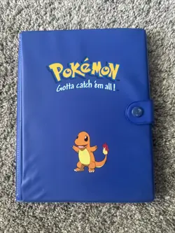 1999 Pokemon Charmander Blue 4 Pocket 30 PageTrading Card Binder GREAT CONDITION - Image 1