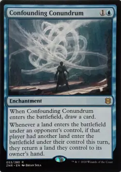 053/280 CONFOUNDING CONUNDRUM RARE ZENDIKAR RISING MTG CARD - Image 1