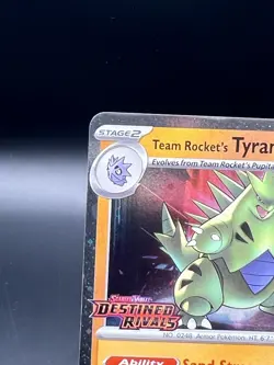 Team Rockets Tyranitar Promo Card Destined Rivals Series 096/182 NM Condition - Image 2