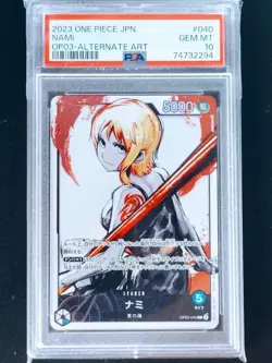 PSA10 Nami OP03-040 Alt Art - One Piece Card Game Pillars of Strength Japan - Image 1