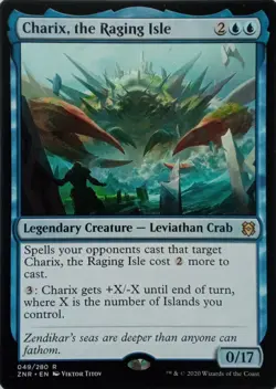 049/280 CHARIX, THE RAGING ISLE RARE ZENDIKAR RISING MTG CARD - Image 1
