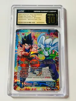 CGC 10 PRERELEASE Leader Son Goku Piccolo Rag Tag Alliance BT23-037 DBS Card - Image 1
