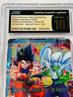 CGC 10 PRERELEASE Leader Son Goku Piccolo Rag Tag Alliance BT23-037 DBS Card - Image 2
