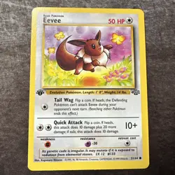 Pokemon TCG Eevee Jungle 1st Edition Card 51/64, Regular Common, NM - Image 1