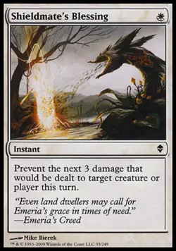 Shieldmate's Blessing -Foil Medium Play MTG Zendikar - Image 1