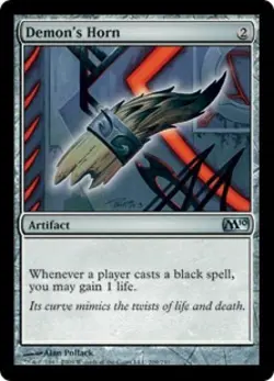 Demon's Horn -Foil Medium Play MTG Magic 2010 Core Set - Image 1