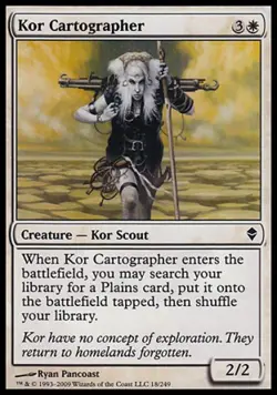 Kor Cartographer -Foil Medium Play MTG Zendikar - Image 1