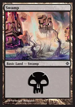 Swamp (239) -Foil Medium Play MTG Rise of the Eldrazi - Image 1