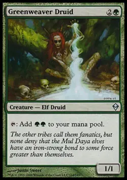 Greenweaver Druid -Foil Medium Play MTG Zendikar - Image 1