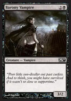 Barony Vampire -Foil Medium Play MTG Magic 2011 Core Set - Image 1