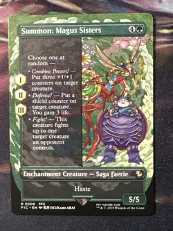 Summon: Magus Sisters - Borderless - Final Fantasy #200 Rare, NM, MTG - Image 1