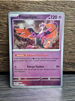 Pokemon Card Fezandipity 045/131 Prismatic Evolutions Pokeball Reverse Holo NM - Image 1