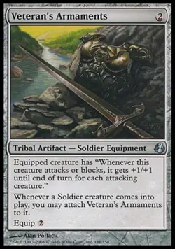 Veteran's Armaments -Foil Medium Play MTG Morningtide - Image 1