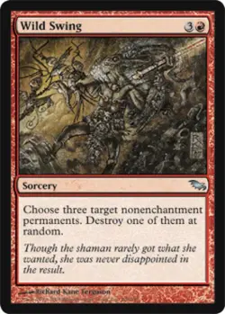 Wild Swing -Foil Medium Play MTG Shadowmoor - Image 1