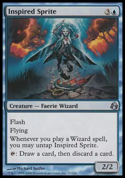 Inspired Sprite -Foil Medium Play MTG Morningtide - Image 1