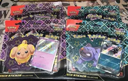 Pokemon Paldean Fates Tech Sticker Collection LOT of 4 SEALED - Image 1