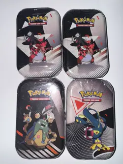 Pokemon TCG Unova Mini Tin Black Bolt And White Flare Lot Sealed X4 - Image 1