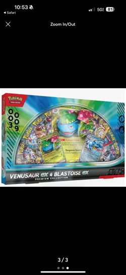 Pokemon TGC: Venusaur ex and Blastoise ex Premium Collection GameStop IN HAND - Image 2