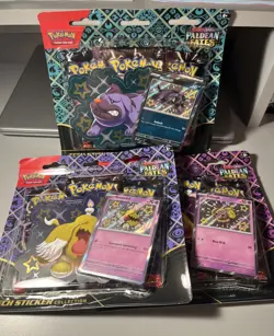 Pokemon TCG: Paldean Fates Sticker Collection Full Set Of 3 (9 Packs Total) - Image 1