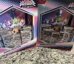 Lot of 2 Pokemon TCG Prismatic Evolutions Binder Collection BRAND NEW SEALED - Image 1
