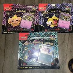 Pokemon SV4.5 Paldean Fates Tech Sticker Collection SET of 3 SEALED! - Image 1