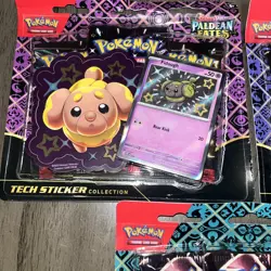 Pokemon SV4.5 Paldean Fates Tech Sticker Collection SET of 3 SEALED! - Image 2