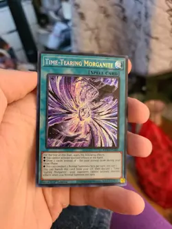 Yugioh Time-Tearing Morganite MP24-EN088 1st Prismatic Secret Rare - Image 1