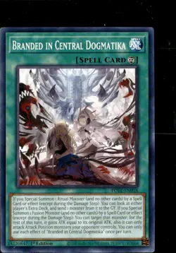 Yugioh Power of the Elements Branded in Central Dogmatika POTE-EN058 LP 1st Ed - Image 1