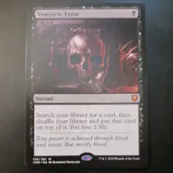 Mtg Vampiric Tutor NM/M (156) Commander Legends Regular Rare Black Magic Card - Image 2