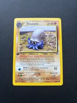 Pokemon Card 1st Edition Neo Discovery Omanyte 60/75 WOTC - Image 1