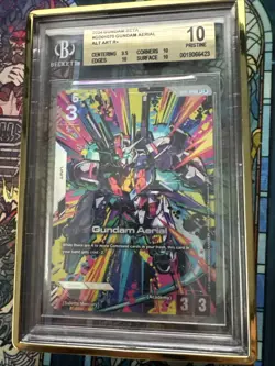 Gundam Aerial GD01-070 Alt Art - Gundam Card Game BETA (English)BGS 10 - Image 1