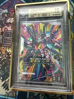 Gundam Aerial GD01-070 Alt Art - Gundam Card Game BETA (English)BGS 10 - Image 2