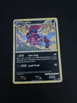 Drapion 4/102 Holo Rare Heart Gold Soul Silver Triumphant Pokemon Card Trading - Image 1
