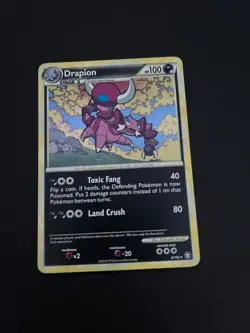 Drapion 4/102 Holo Rare Heart Gold Soul Silver Triumphant Pokemon Card Trading - Image 2