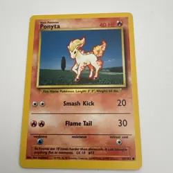 Pokemon TCG Ponyta Base Set, Unlimited Common Card 60/102 - Image 1