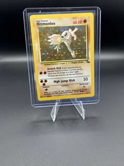Hitmonlee 7/62 Base Set Fossil Set Holo Pokemon Card | Near MINT - Image 1