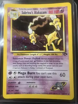 Pokemon Alakazam Holo Rare TCG Gym Challenge Card 16/132 Sabrina's Alakazam - Image 4