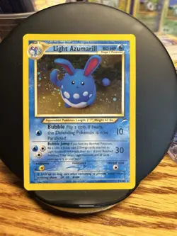 Pokemon TCG Light Azumarill Neo Destiny Holo Card 13/105 Good Condition Mp - Image 1
